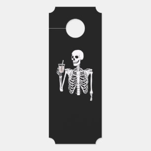Colgador Para Puertas Café Skeleton Drink