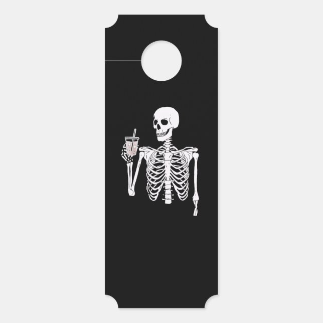 Colgador Para Puertas Café Skeleton Drink (Anverso)