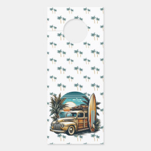 Colgador Para Puertas camión de surf vintage tropical/hawaiano