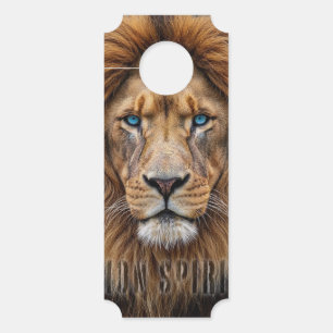 Colgador Para Puertas Cara Majestuosa de León con Ojos Azules   Animal S