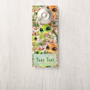 Colgador Para Puertas Caracteres de dibujos animados de Baby Geckos Cute