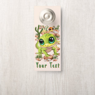 Colgador Para Puertas Caracteres de dibujos animados de Baby Geckos Cute