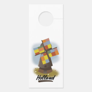 Colgador Para Puertas cartel de viaje del molino de viento de Holanda