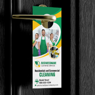 Colgador Para Puertas Casa de limpieza verde amarilla Ama de llaves Limp