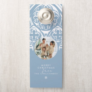 Colgador Para Puertas Castillo Azul Gótico Fantasía de Invierno Navidad