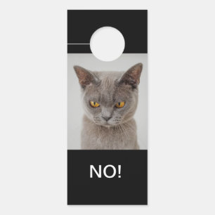 Colgador Para Puertas Cat Moods Happy & Angry Double Sitios Hola y No!