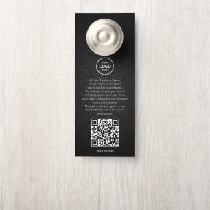 Colgador Para Puertas Código QR del logotipo del hotel Información para