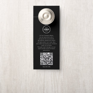 Colgador Para Puertas Código QR del logotipo del hotel Información para 