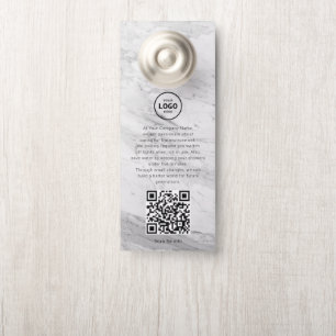 Colgador Para Puertas Código QR del logotipo del hotel Información para 