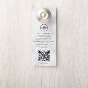 Colgador Para Puertas Código QR del logotipo del hotel Información para