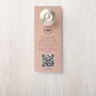 Colgador Para Puertas Código QR del logotipo del hotel Información para