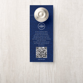 Colgador Para Puertas Código QR del logotipo del hotel Información para 