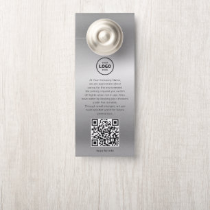 Colgador Para Puertas Código QR del logotipo del hotel, información para
