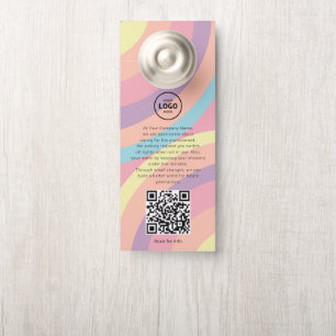 Colgador Para Puertas Código QR del logotipo del hotel Información para