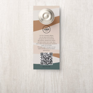 Colgador Para Puertas Código QR del logotipo del hotel Información para