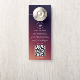 Colgador Para Puertas Código QR del logotipo del hotel Información para