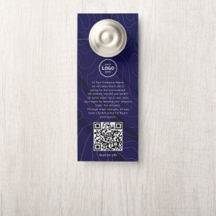 Colgador Para Puertas Código QR del logotipo del hotel Información para