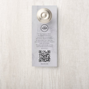 Colgador Para Puertas Código QR del logotipo del hotel Información para 