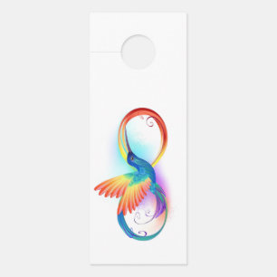 Colgador Para Puertas Colibrí arcoiris con símbolo Infinity