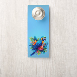 Colgador Para Puertas Colorido macao tropical azul