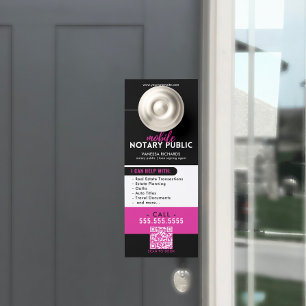 Colgador Para Puertas Comercialización QR pública moderna de notario neg