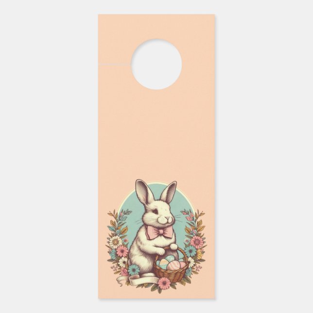 Colgador Para Puertas Conejito/huevo/cesta de Semana Santa (Anverso)