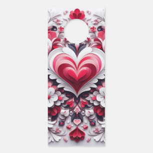 Colgador Para Puertas Corazón colorido y floral del día de San Valentín