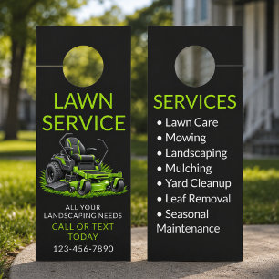 Colgador Para Puertas Cortacésped de paseo Black Green Lawn Care