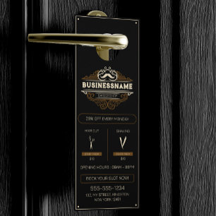 Colgador Para Puertas Corte de pelo vintage en barbería Estilista de bar