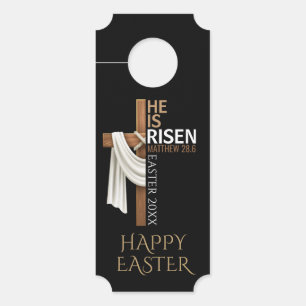 Colgador Para Puertas Cruz Personalizada Él Ha Resucitado Feliz Pascua