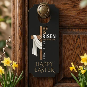 Colgador Para Puertas Cruz Personalizada Él Ha Resucitado Feliz Pascua