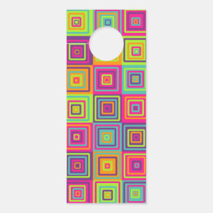 Colgador Para Puertas Cuadrados geométricos coloridos