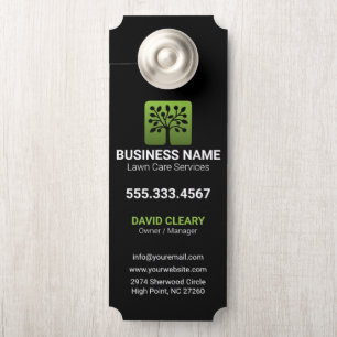 Colgador Para Puertas Cuidado de césped de árbol profesional de ola verd