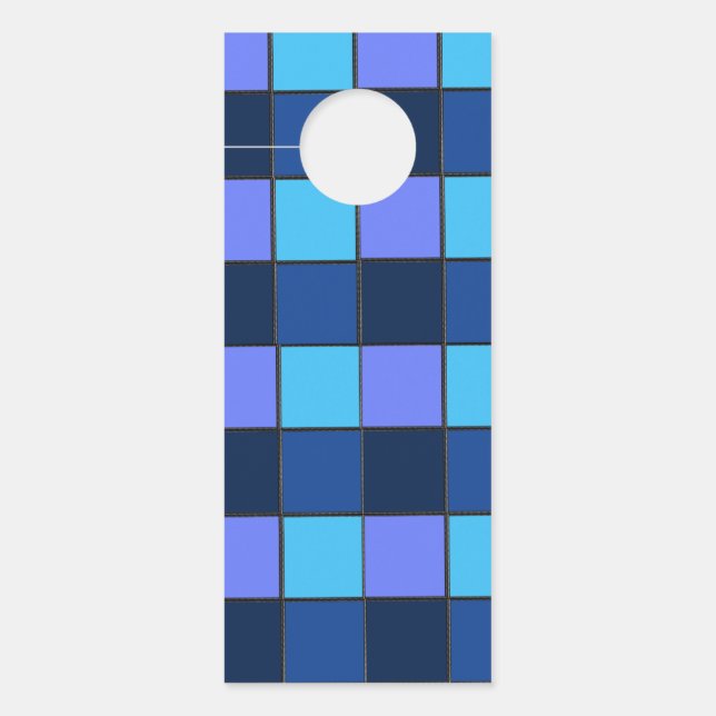 Colgador Para Puertas Custom  Mosaic Tile & Pixel Grid Pattern (Anverso)