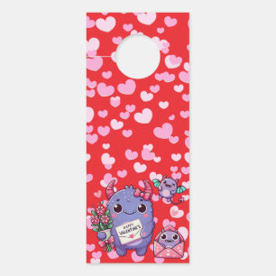 Colgador Para Puertas Cute monster día de San Valentín