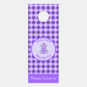 Colgador Para Puertas Cute Púrpura Abeja Género Nursera Neutral