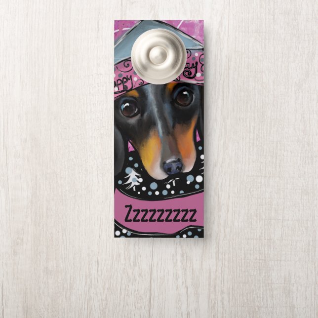 COLGADOR PARA PUERTAS DACHSHUND (En pomo)