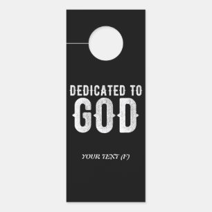 COLGADOR PARA PUERTAS DEDICADO AL TEXTO BLANCO DEL PERSONALIZABLE GUAY D