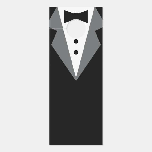 Colgador Para Puertas Día del Padre del Neumático Negro de Tuxedo (Anverso)