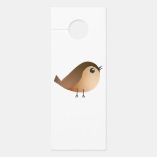 Colgador Para Puertas Dibujo animado de pájaro gorrión