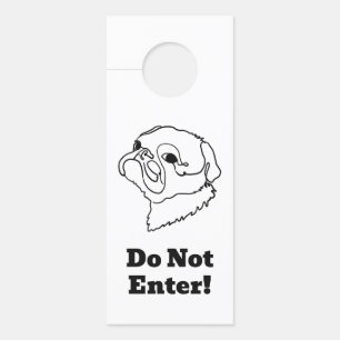 Colgador Para Puertas Dibujo de arte de línea personalizable