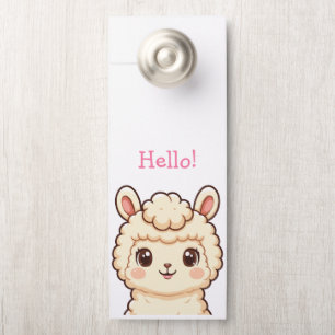 Colgador Para Puertas Diseño de ilustración de llama linda