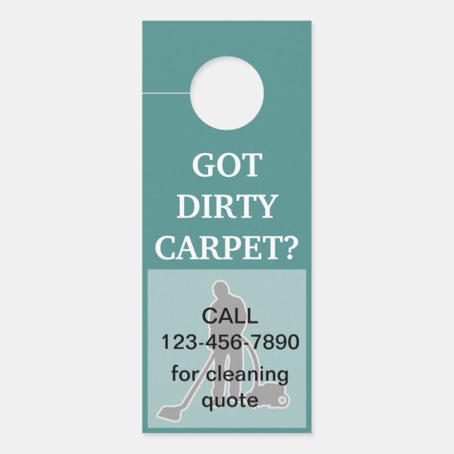 Colgador Para Puertas Diseño de limpieza de alfombras (Anverso)