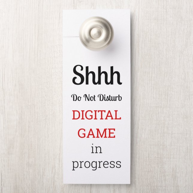 Colgador Para Puertas Do Not Disturb Game In Progress (En pomo)