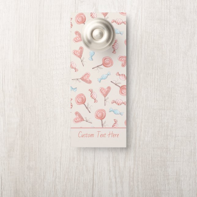 Colgador Para Puertas Dulce Bonito Candy Rosa Lollipops Cute (En pomo)