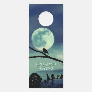Colgador Para Puertas Dulce Oscuridad Gótica Luna Llena Eerie Graveyard