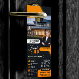 Colgador Para Puertas El amarillo moderno acaba de vender agente inmobil