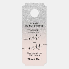 Colgador Para Puertas El purpurina plateado no molesta al boda de bienve