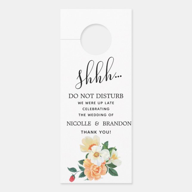 Colgador Para Puertas Elegant Door Hanger Do not disturb the Magnolia We (Anverso)