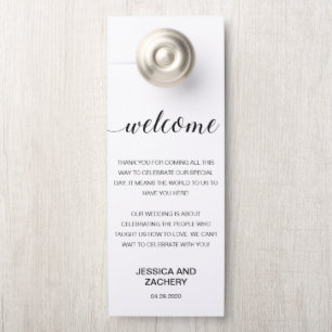 Colgador Para Puertas Elegante Blanco Negro Gracias A Los Huéspedes Del 
